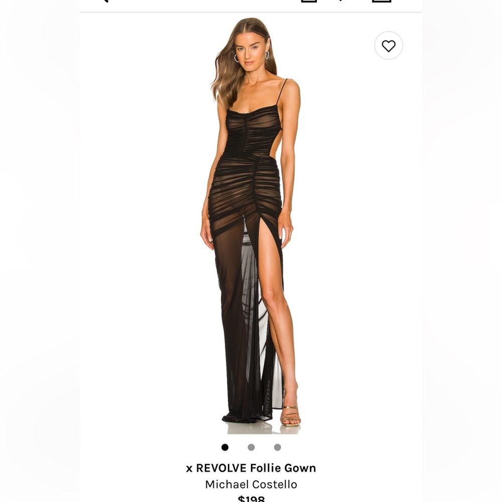 Michael Costello Follie gown black size medium